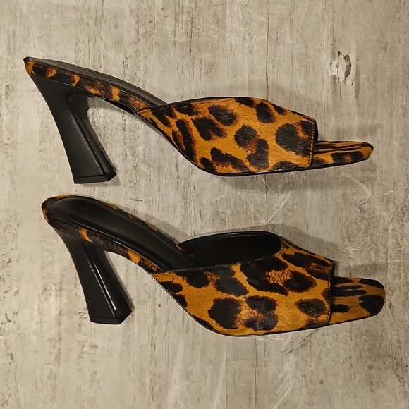💕FAVORITE DAUGHTER Katharin Calf Hair Sandal Brandy Brown Leopard Print 11 NWT